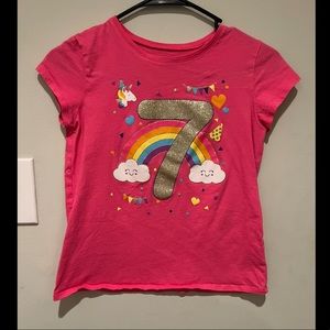Childrens Place 7th Birthday Shirt Size Large 10/12